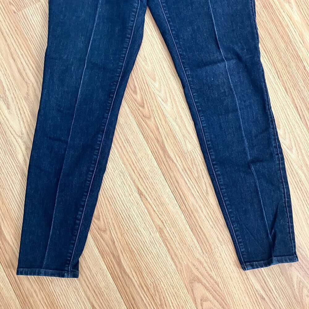 Ann Taylor Loft Curvy High Waist High Rise Skinny Ankle Dark Wash Jeans Size 2 - Picture 4 of 10